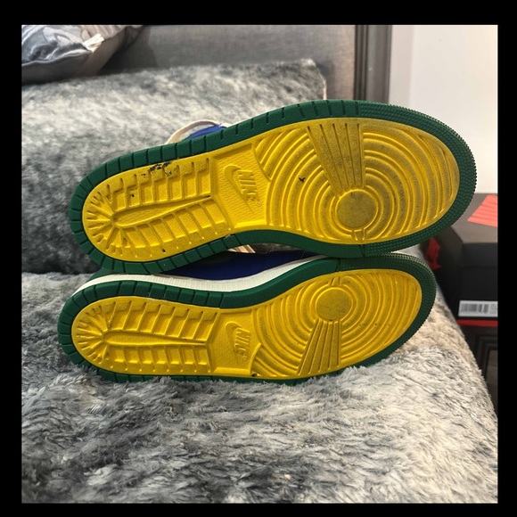 Aleali May x Air Jordan 1 High Zoom Comfort ‘Califia’ Blue Green Sneakers - Picture 8 of 10